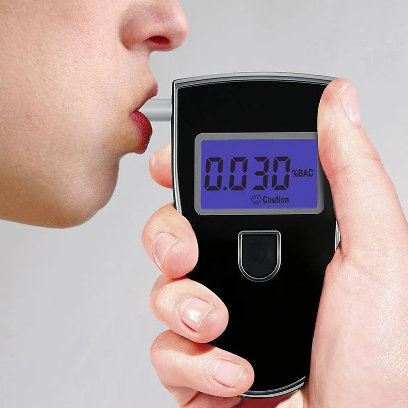 

1PCS 2018 Professional Police Digital Breath Alcohol Tester Breathalyzer AT818 Handheld Backlight Digital alcohol Concentration
