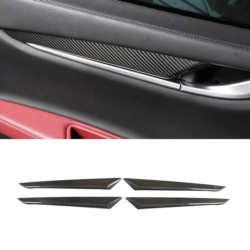 

Real Carbon Fiber Car Door Stripe Decoration Cover Trim Fit For Maserati Ghibli 2014-2019