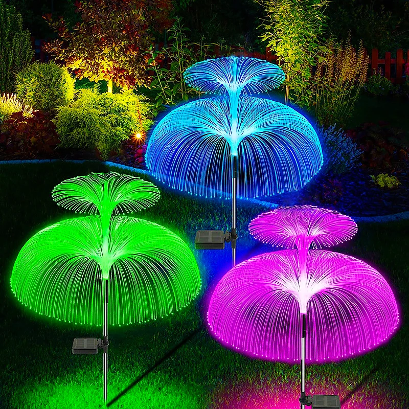 

Waterproof Solar LED Lights Outdoor Solar Power Jellyfish Garden Decor Lawn Pathway Lamp 7 Color Changing Patio Villa Yard Decor
