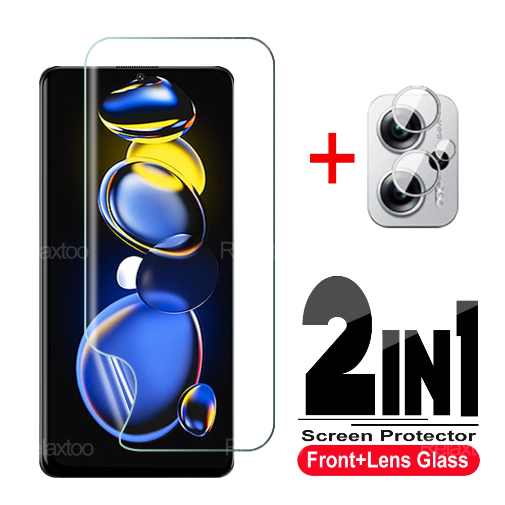 

2in1 For Xiaomi Redmi Note 11T 11 Pro plus 11S 5G 4G Hydrogel Film Screen Protector Films Camera Lens full cover Protective Film