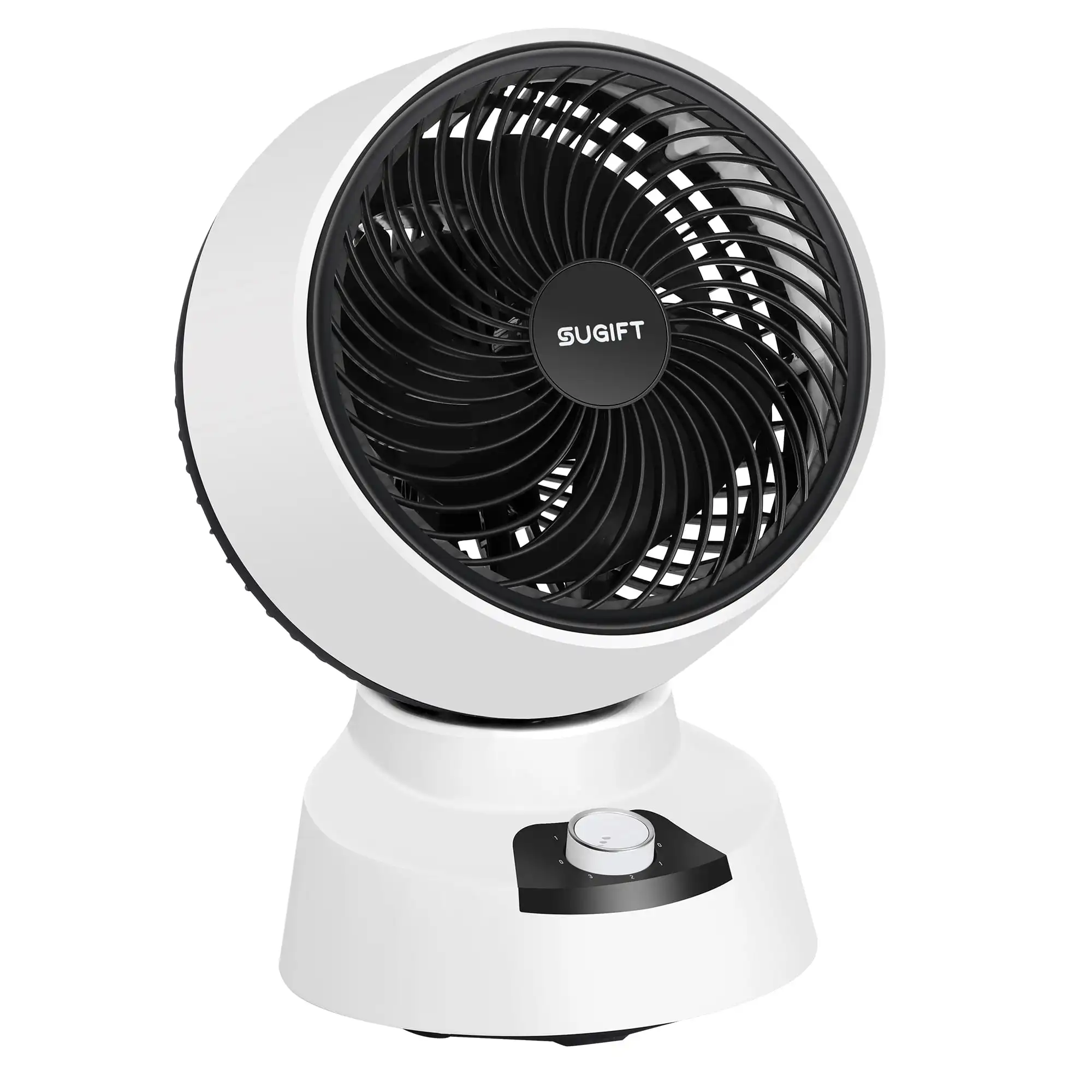 

9" Air Circulator Fan, Desk Fan 90° Tilt & 60° Oscillating, Portable Table Fan with 3 Speeds Powerful Airflow Perfect for Bedr