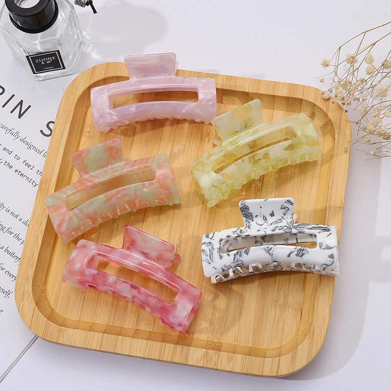 

Sanhe Large hair claw Korean Acetate Plate Retro Tortoiseshell Ladies Hair Accessories Medium Simple All-match Claw Hair Clip