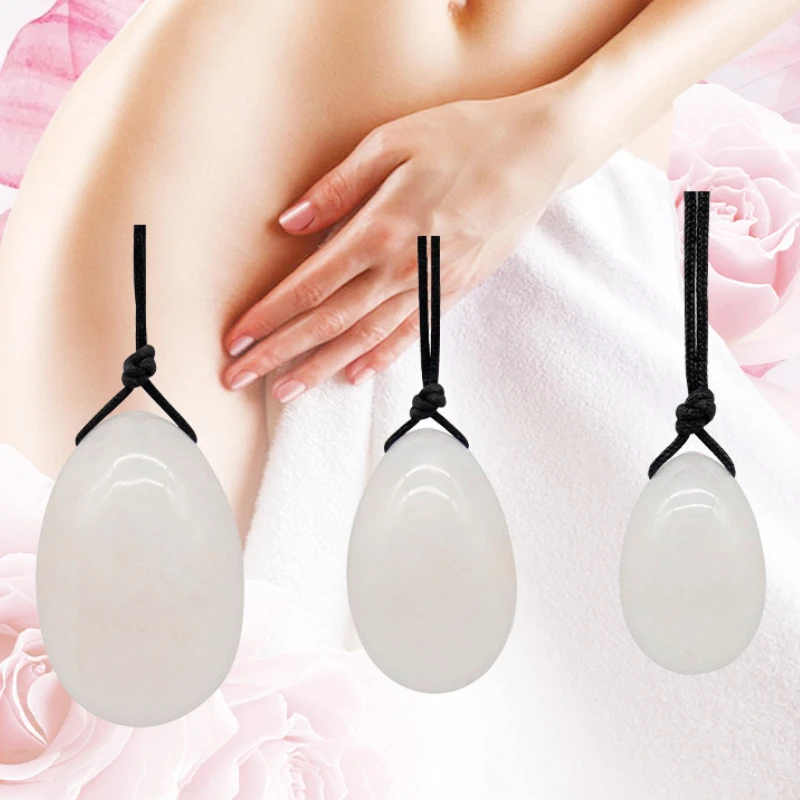 

Yoni Egg Jade Eggs Women Kegel Exerciser Massager Vaginal Muscles Tightening Ball Crystal Rose Quartz Eggs Massage Ball