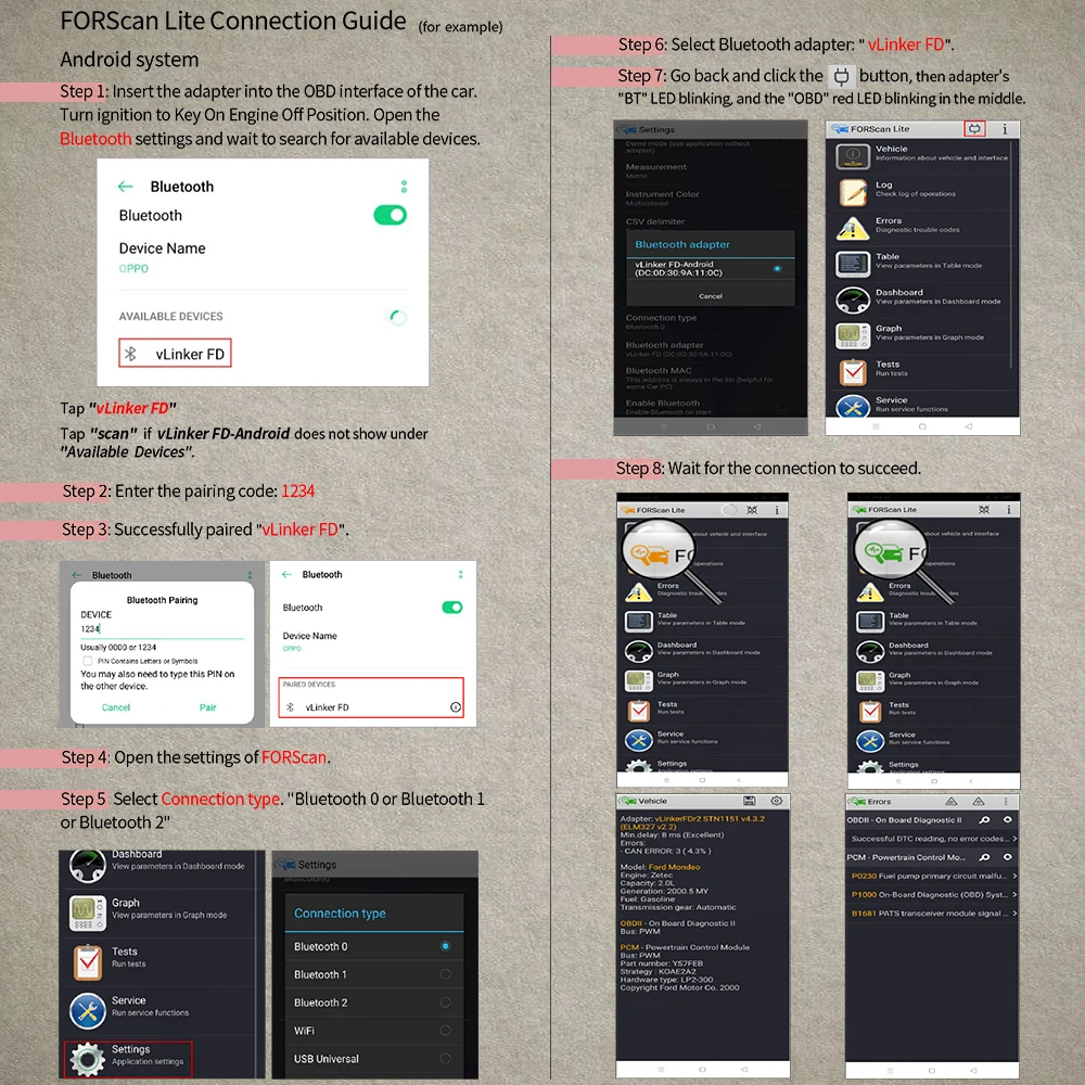 Хит продаж автомобильный диагностический сканер Vgate vLinker FD + ELM327 BT 4 0/3 0 OBD 2 J2534 ELM 327
