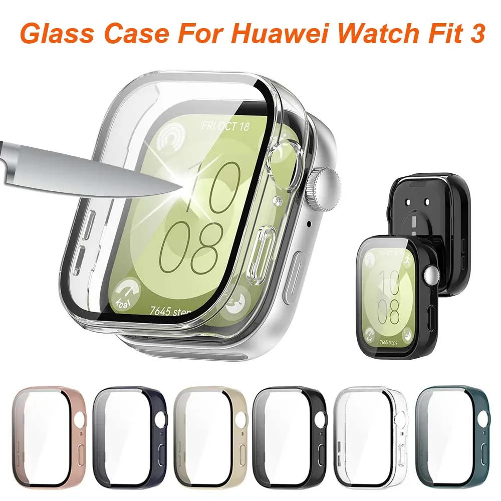 Защитный Чехол Для Часов Huawei Watch Fit 3 С Закаленным Стеклом И Защитой От Царапин