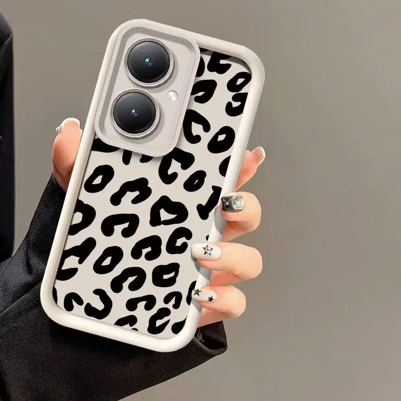 Case For Vivo Y76S Y75 Y74 Y72 Y67 Y51 Y50 Y36 Y35 Y28 Y27 Y22S Y21 Y20 Y19 Y17 Y16 Leopard Print Silicone Soft Phone Cover Capa