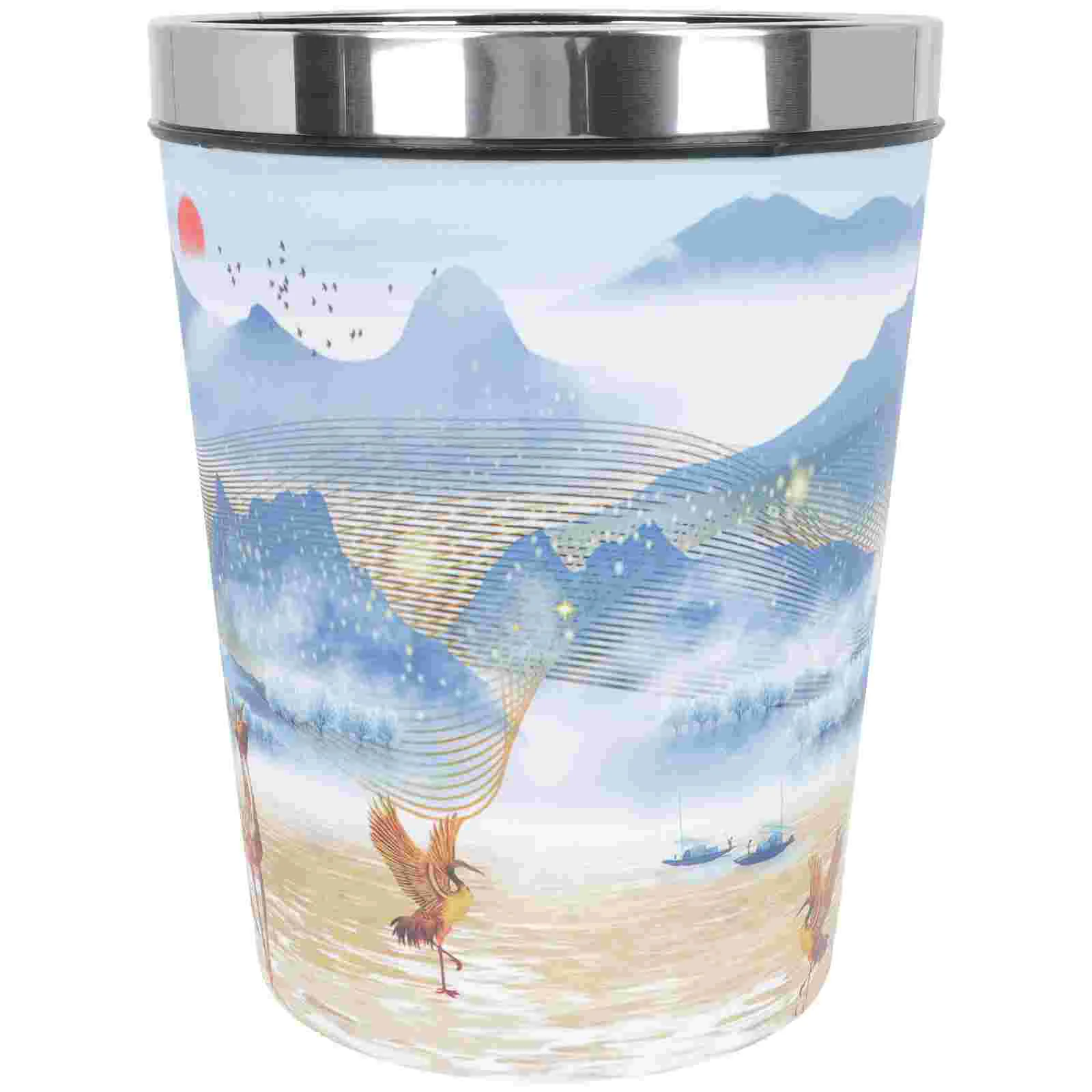 

Мусорная корзина из кожи с узором для офиса, дома, спальни