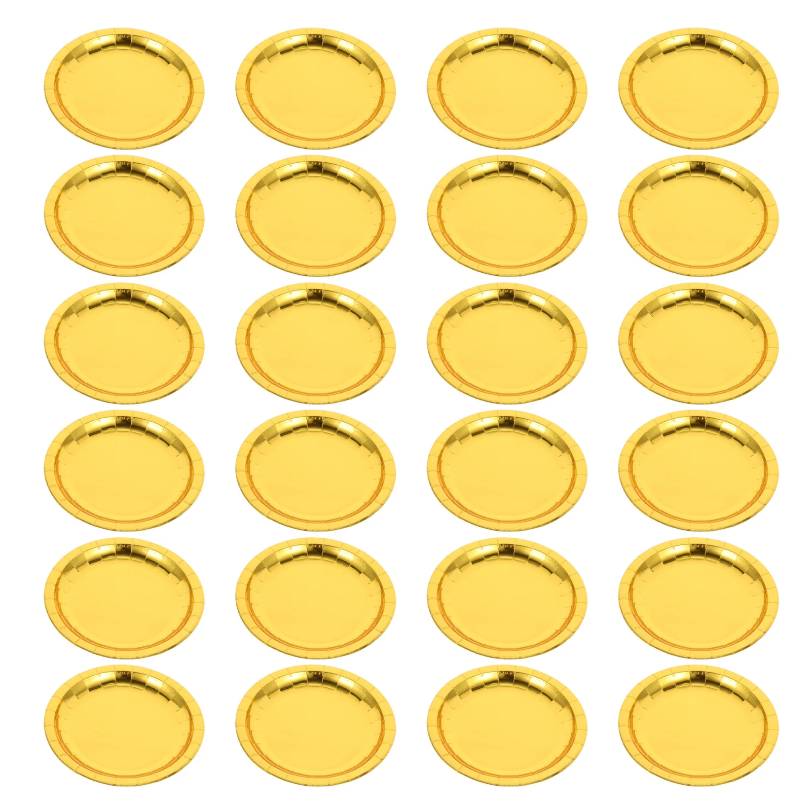 

30Pcs Plate Bagasse Plate Party Appetizer Plates Gold Foil Dessert Plates Metallic Foil Plates Paper Dinner Plates