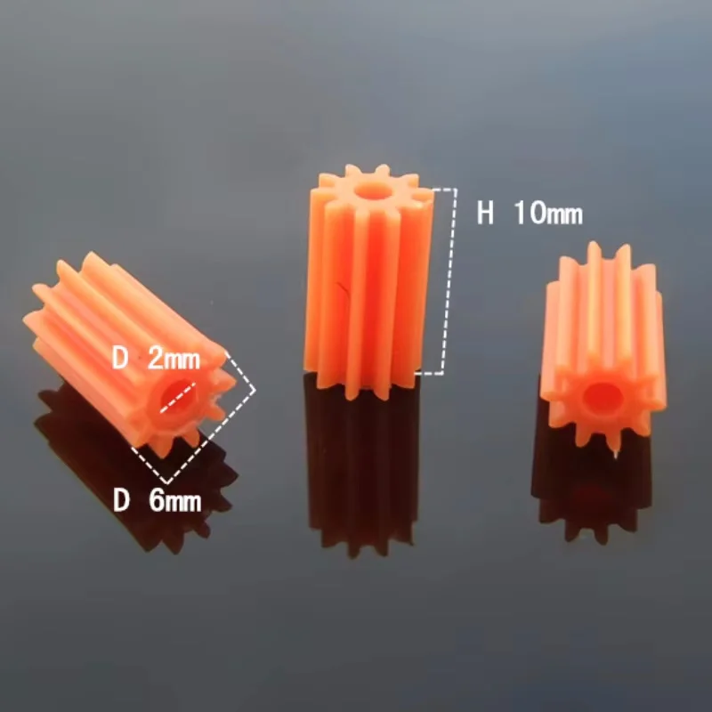 10 шт./лот 0 5 м т 2 мм оранжевый/белый шпиндель прямая шестерня диаметр модуля 102A