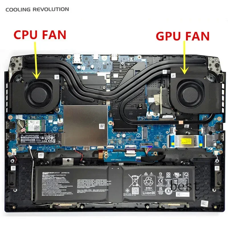 Новый оригинальный вентилятор охлаждения процессора ноутбука для Acer Nitro 5 Gaming