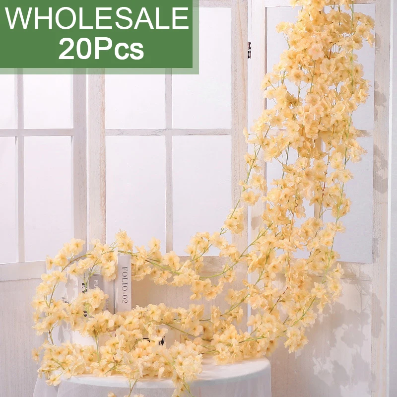 Искусственный Венок С Цветком Вишни Сакуры Сделай Сам Подвесная Лоза Украшение