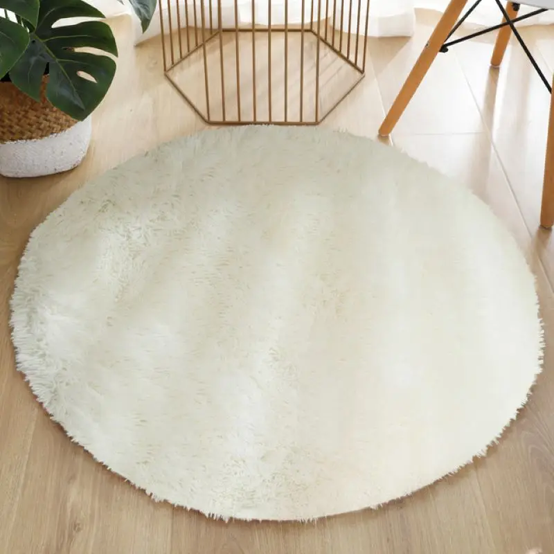 

Thick Soft Round Fluffy Rugs Carpets For Living Room Plush Rug Bedroom Fur Long Pile Carpet Floor Mat Soft Shaggy Rugs Home Mat