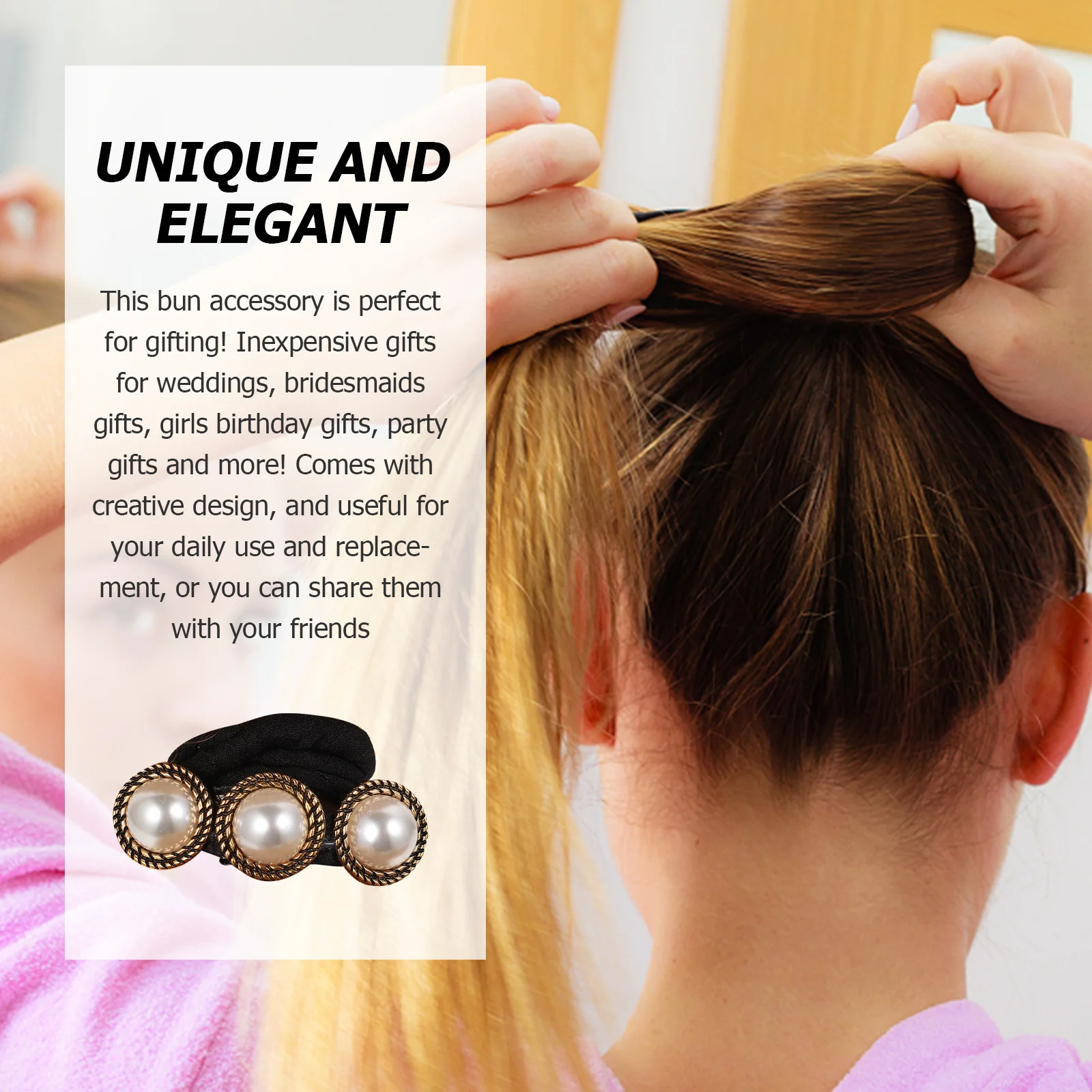 

4Pcs Donuts Bun Maker DIY Hairstyle Tool Hair Styling Accessory for Girls