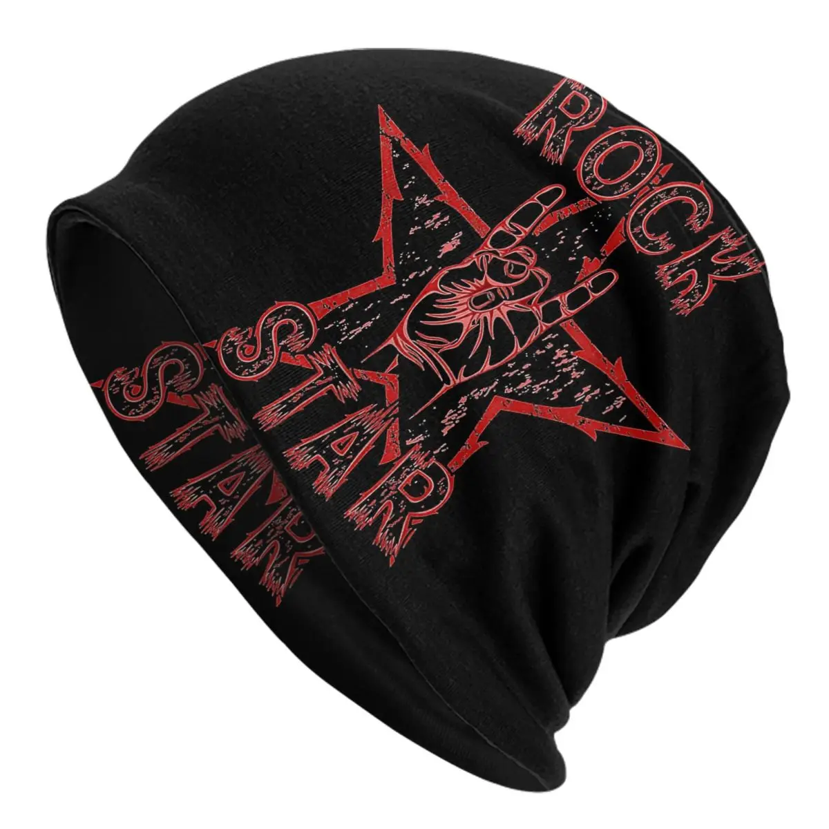 Rock On Hand Sign Adult Men's Women's Knit Hat Keep warm winter Funny knitted hat