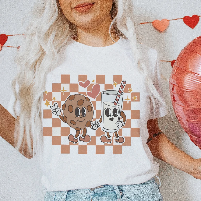 

Fashion Personality Women's T-shirt Cute Print Women's Casual Summer T-shirt Basic O Neck White Short Sleeve Women's T-shirt Car