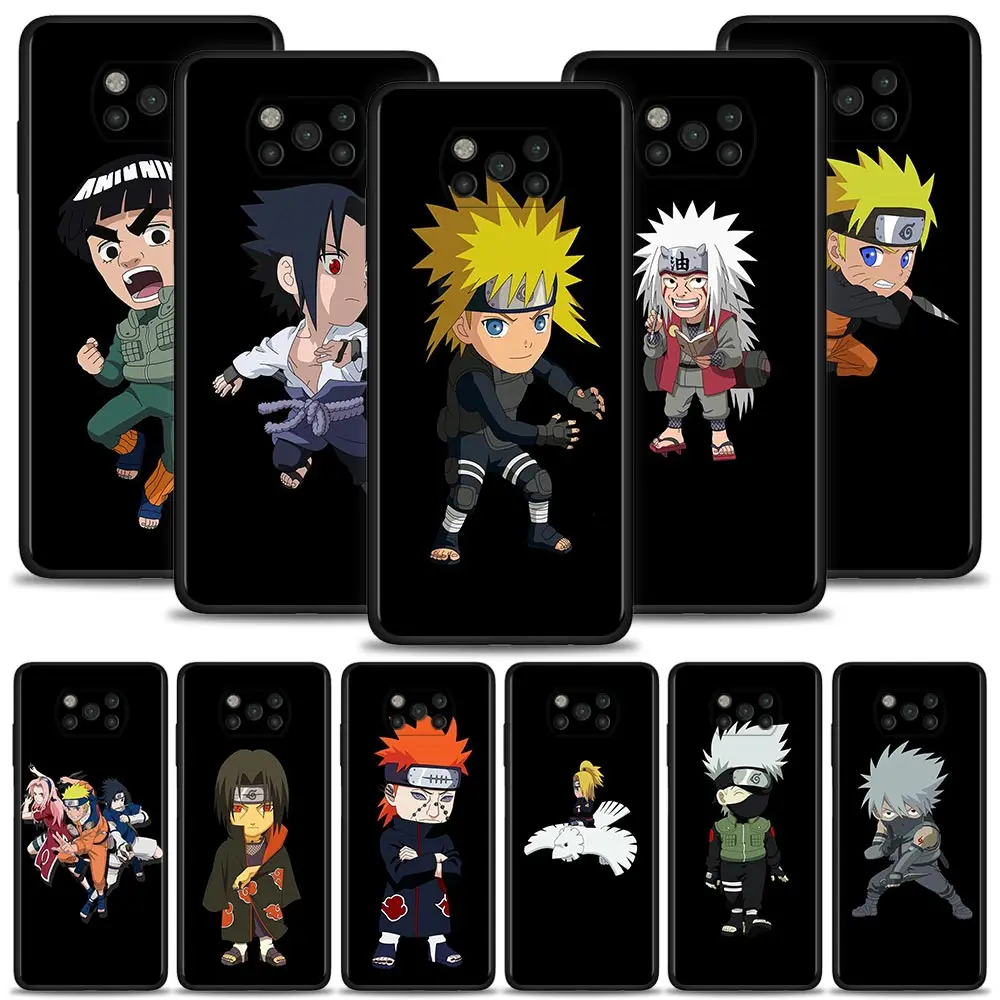Чехол для телефона с изображением участников команды Наруто Акацуки Xiaomi POCO X3 GT X4