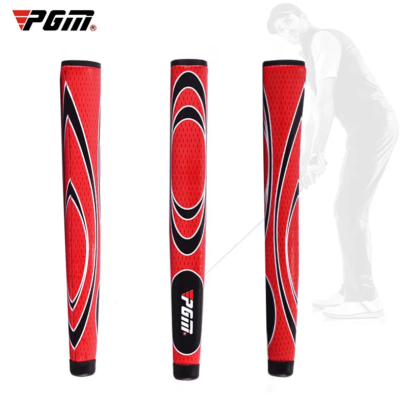 

Golf Club Wrapped Leather Grip, Extra Long Handle Fishing Rod Handle Absorb Hand Sweat Shock Absorption Golf Clubs Grips Rubber