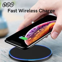 QCY 10W Wireless Charger Pad for iPhone Fast Wirless Charger for Xiaomi Huawei Mobile Phone Wireless Charger