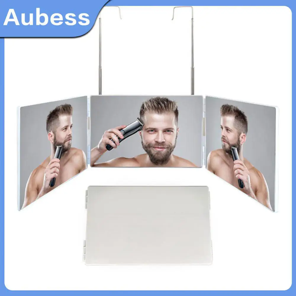 

New 360-degree Viewing Angle 3 Way Mirror Adjustable Self Hairdressing Mirror Portable Trifold Self Haircut Mirror Foldable 1pcs