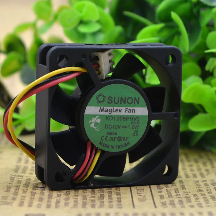 

GENUINE SUNON KD1205PHV2 DC12V 1.0W 5CM THREE WIRE SILENT COOLING FAN