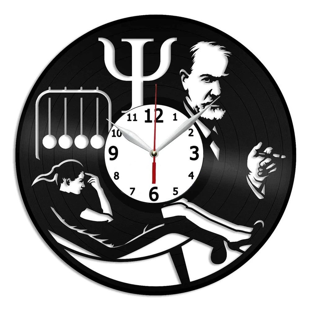 

Настенные виниловые часы с надписью «Психология», 12 дюймов, домашний декор для комнаты, настенное искусство, подарок для друга ручной работы