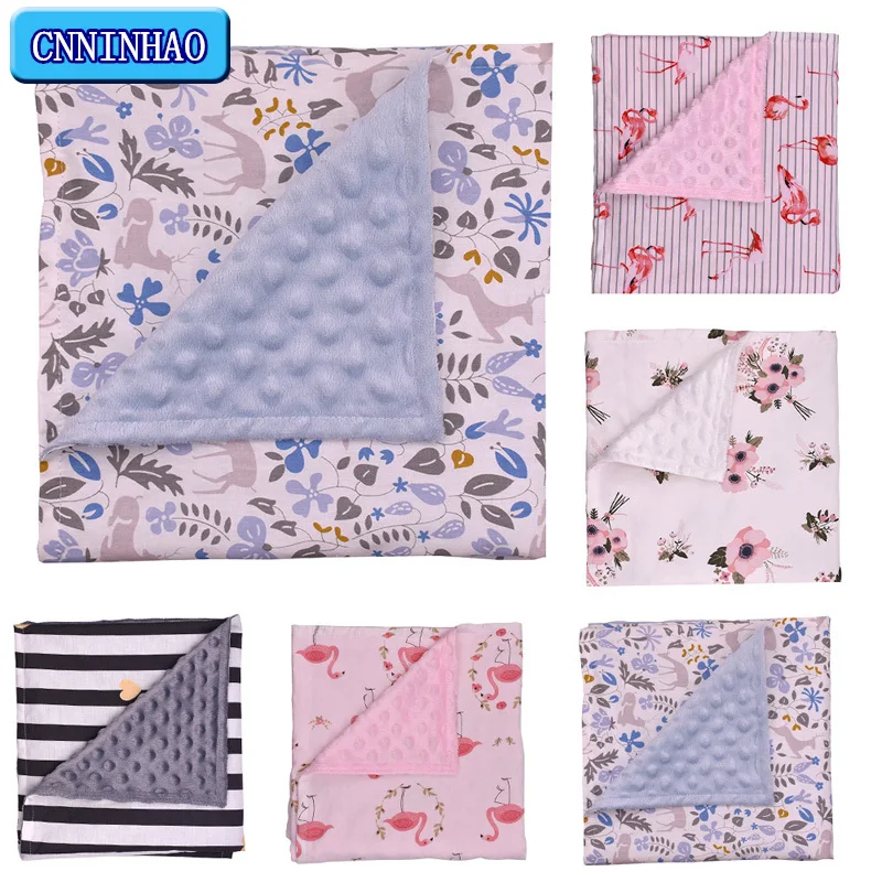 

Детское одеяло, Пеленальное теплое мягкое Флисовое одеяло для новорожденных, зимний комплект постельного белья с принтом, Хлопковое одеяло...