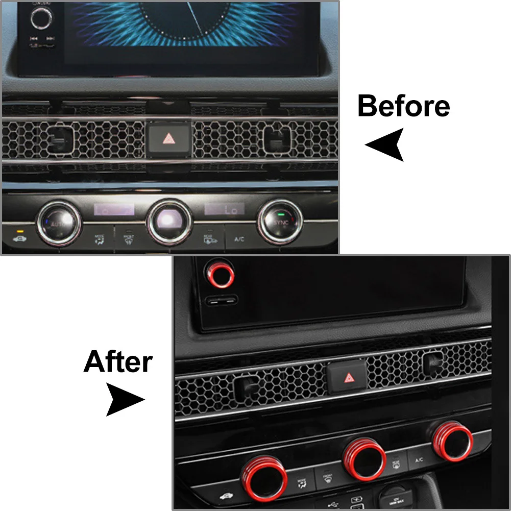 4 шт./компл. автомобильная консоль ручка управления климат-контролем кольцо