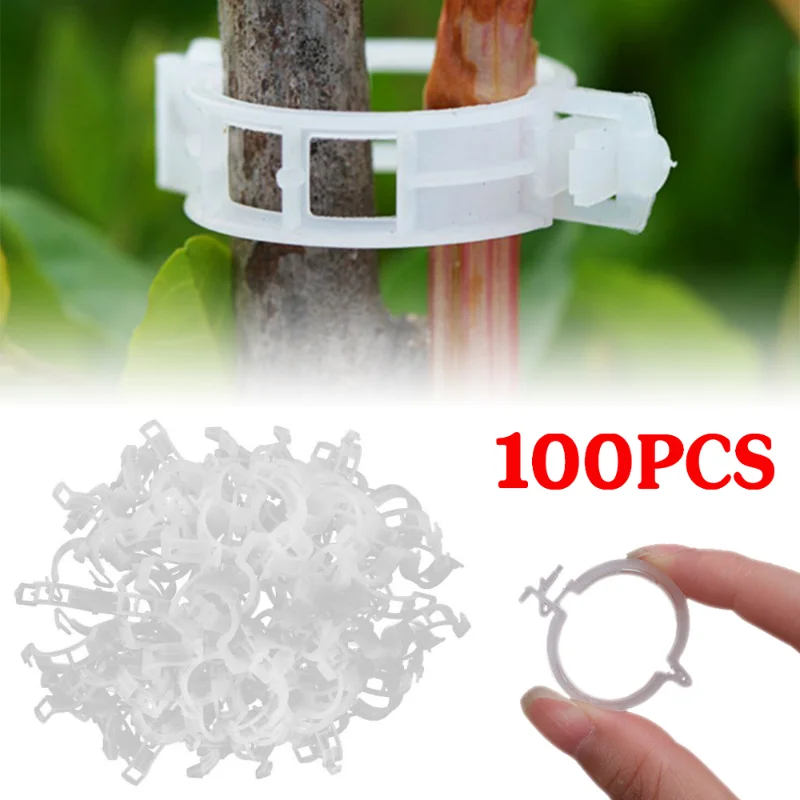 

50/100Pcs Plant Clips Plastic Connects Supports Grafting Fixing Tool Vegetable Vine Fixing Clips Gardening Protection Supplies