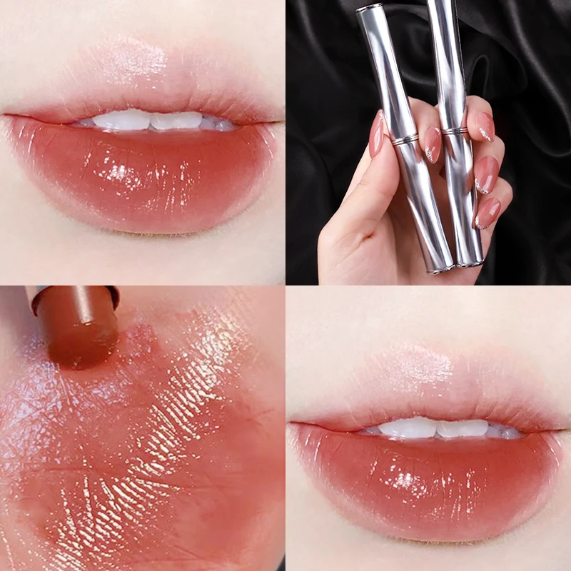 

Sexy Small Lipstick Waterproof 6 Colors Silver Tube Long-lasting Non-stick Cup Lip Balm Portable Makeup For Woman Soft Cosmetics