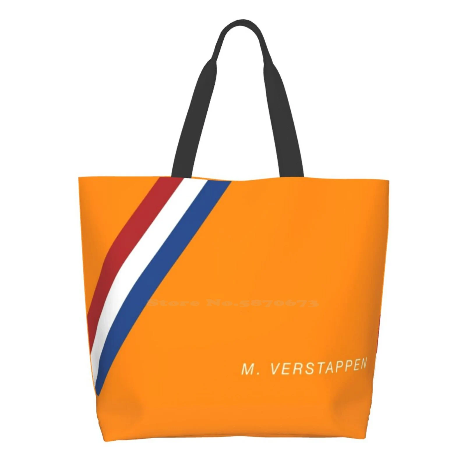 

Dutch Design Large Size Reusable Foldable Shopping Bag Jos Orange Dutch The Netherlands Racing Formule 1 F1