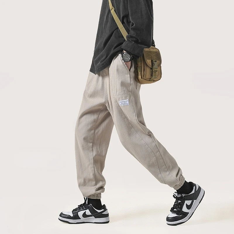 

Four Seasons Workwear Pants Men's Spring and Autumn Loose Tappered Fashion Brand Sports Pants Trendy All-Matching Casual Trouser