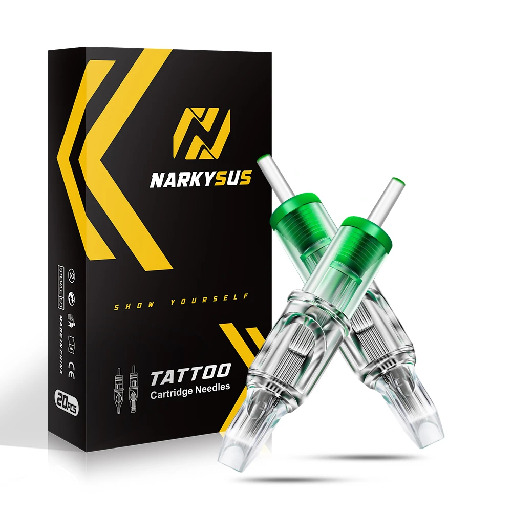 

20PCS Cartridge Tattoo Needles M1 0.35mm Stainless Steel Needles for Cartridge Tattoo Grip Tattoo Pen Tattoo Supplies