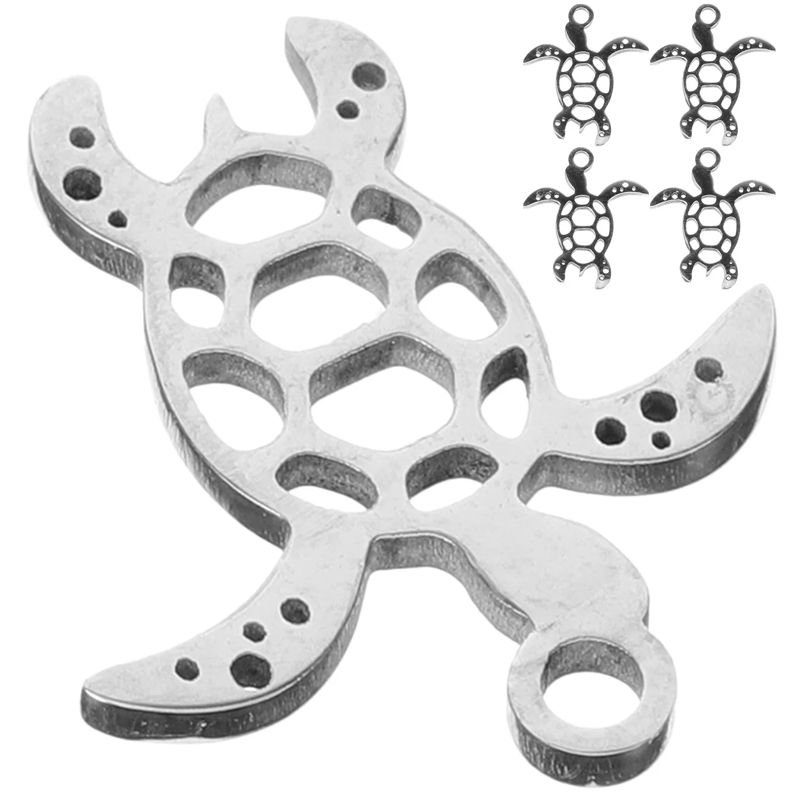 

5pcs Turtles Charms Hollow Sea Turtles Jewelry Charms Pendant Decoration for Necklace Bracelet Making