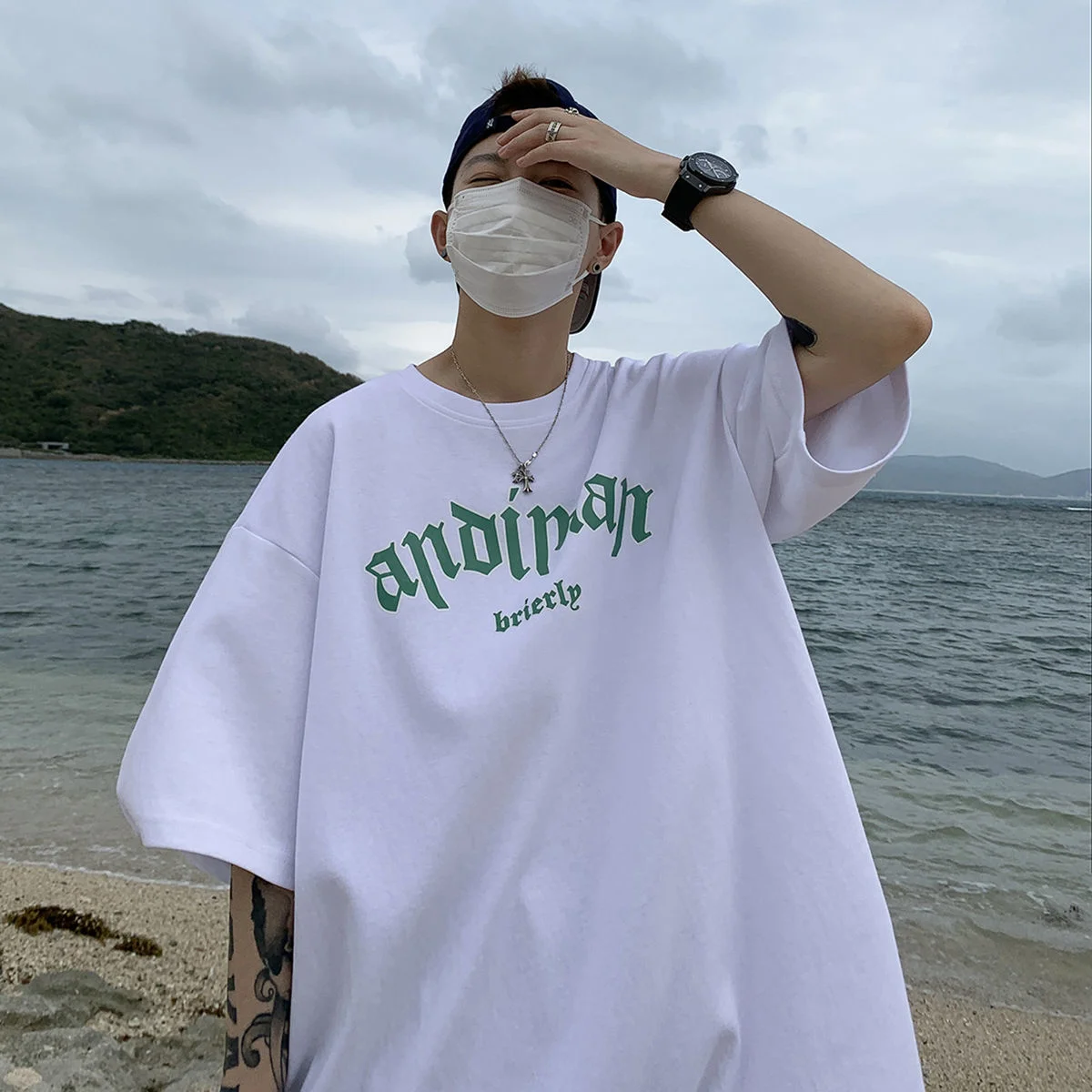 

2022 Summer American Tshirt For Men Letter Print Casual Short Sleeve T-shirt Hip Hop Fashion Male Luxury Top Tees
