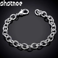 925 sterling silver much circle ring chain bracelet for women jewelry fashion wedding engagement party gift