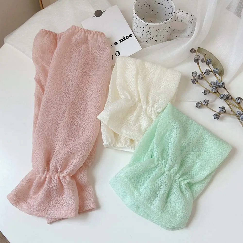 

Temperament Wrist Cuffs Flower Mesh Korean Style Oversleeves Women Arm Sleeves Lace Sunscreen Sleeves Sun Protection