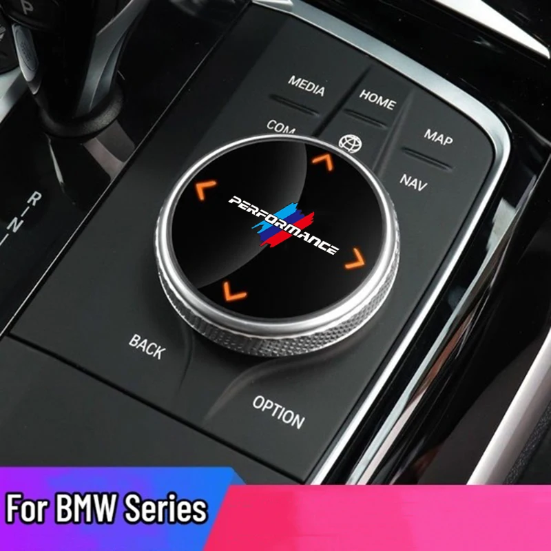 

For BMW 1 3 5 7 Series X1 X3 F25 X5 E70 X6 E71 F30 F10 F07 E90 F11 E92 F20 Original Car Glass Multimedia Buttons Cover Stickers