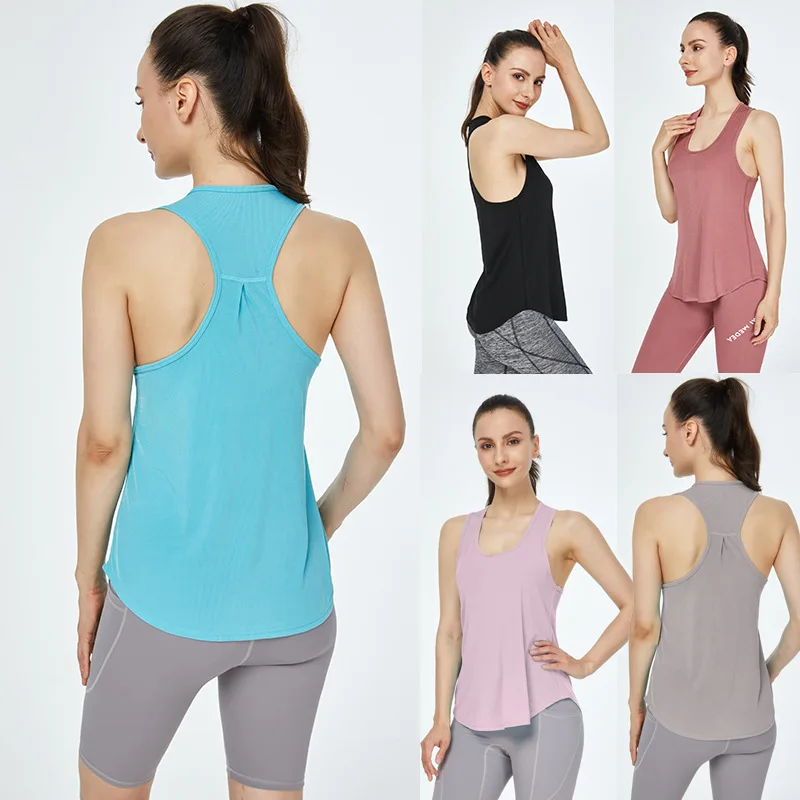

Sports Fitness Fast -drying Vest Hoods, Yoga Running Ice Silk Smooth Sleeveless T -shirt