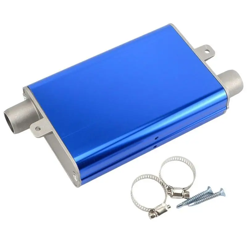

24mm Aluminum Alloy Muffler Silencer With Clamps Upgraded Car Parking Heater Exhaust Pipe For Reducing Exhaust Noise
