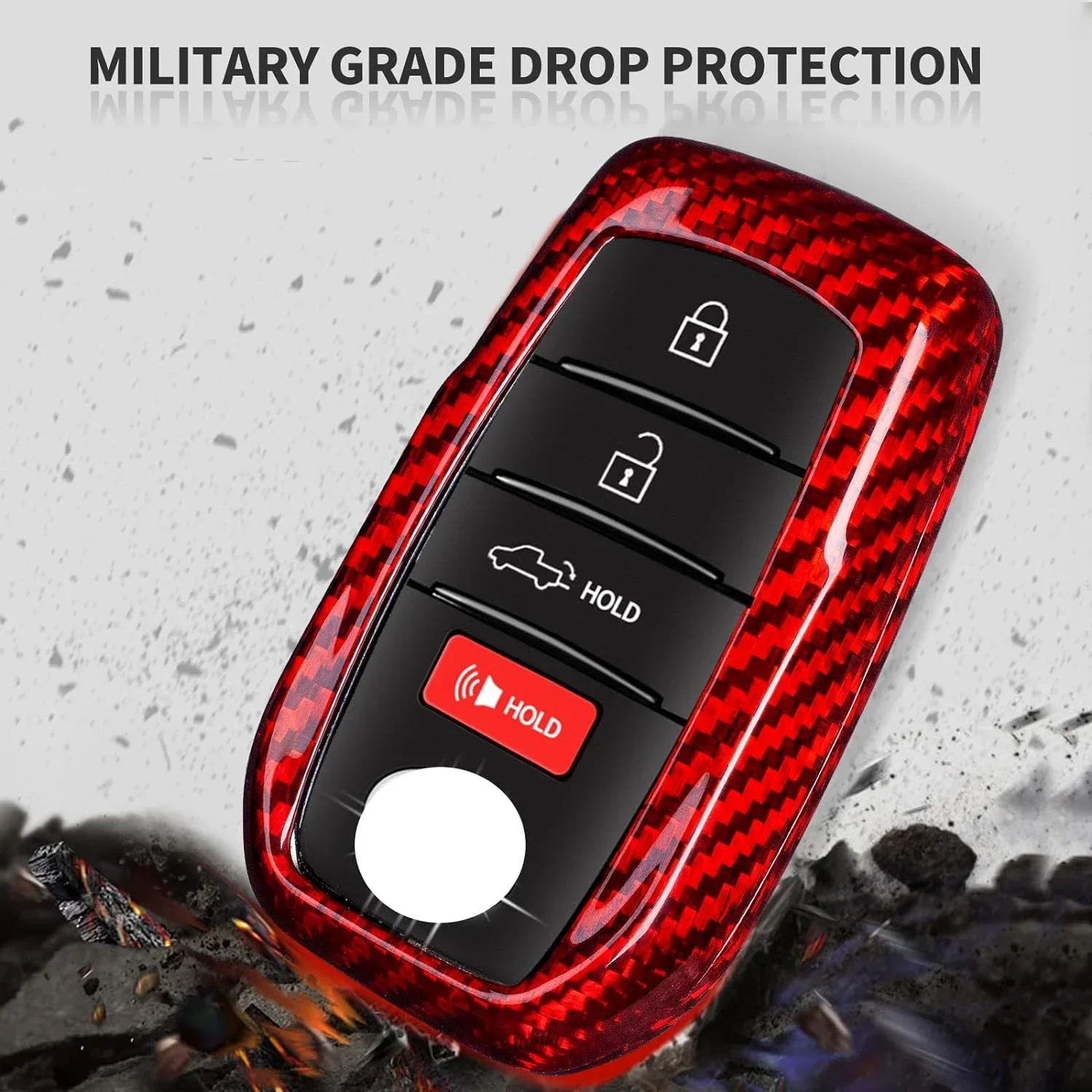 Чехол для ключей из углеродного волокна Toyota Venza чехол RAV4 Prime Land Cruiser Fortuner Mirai Collora