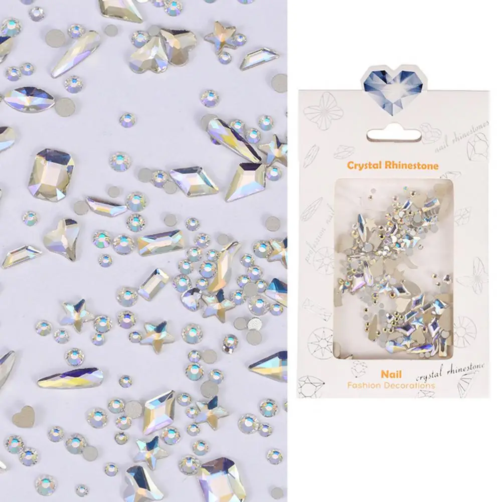 

1 Bag Excellent Smooth Shiny Visual Effect Shining 3D Luxury Nail Art Ornament Nail Supplies Nail Ornament 3D Nail Decor