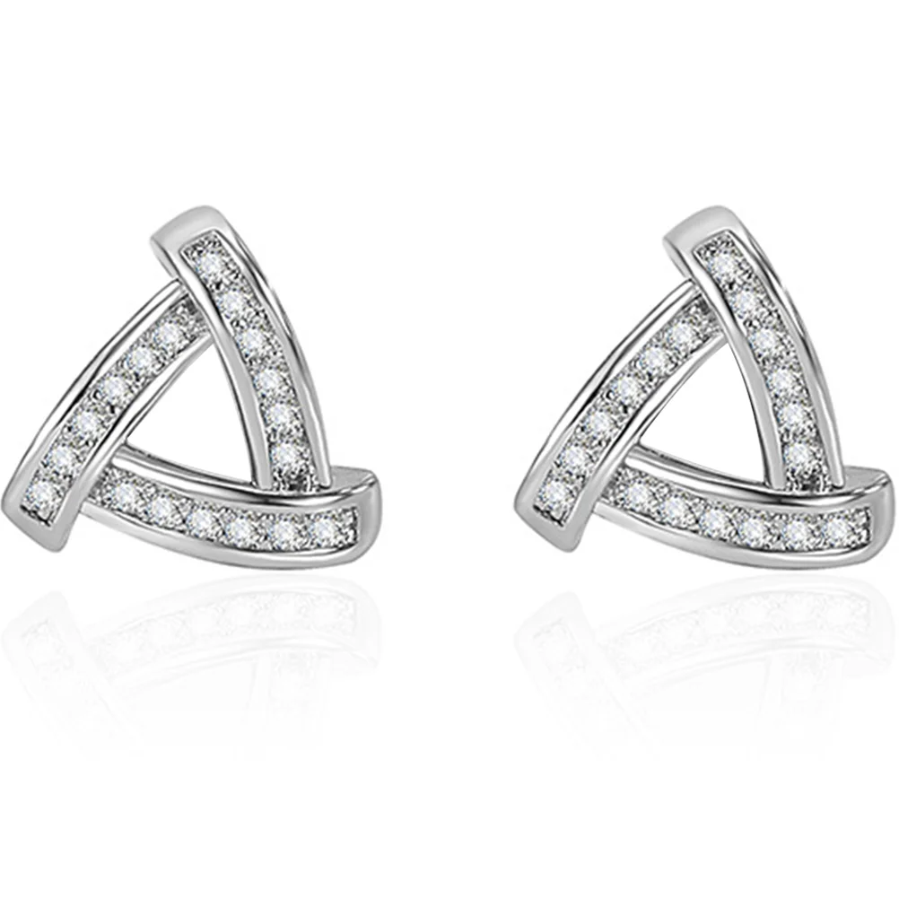 

Earrings Forstuds Stud Trianglecostume Geometric Minimalist Trendy Fashion Jewelry Zirconia Cubic Hypoallergenic Girls
