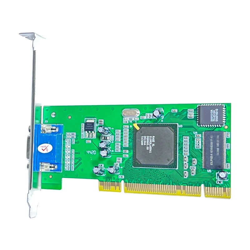 

P82A Multi-Display Tractor Card ATI Rage XL 8MB 32Bit PCI VGA Desktop PCI Video Graphics Card SDRAM for Desktop PC Computer