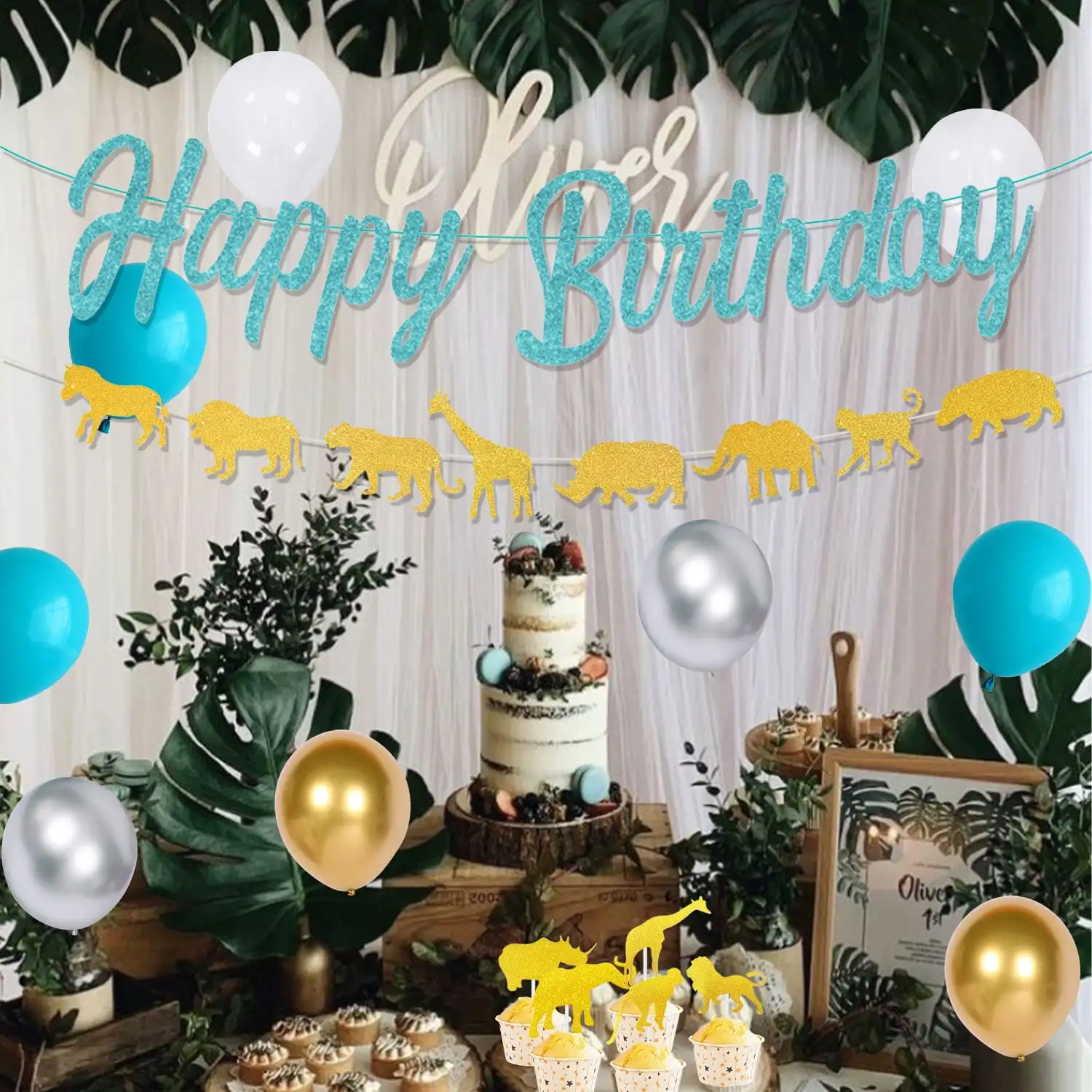 SURPRISE-Jungle Animal Тематические украшения для дня рождения набор гирляндной арки