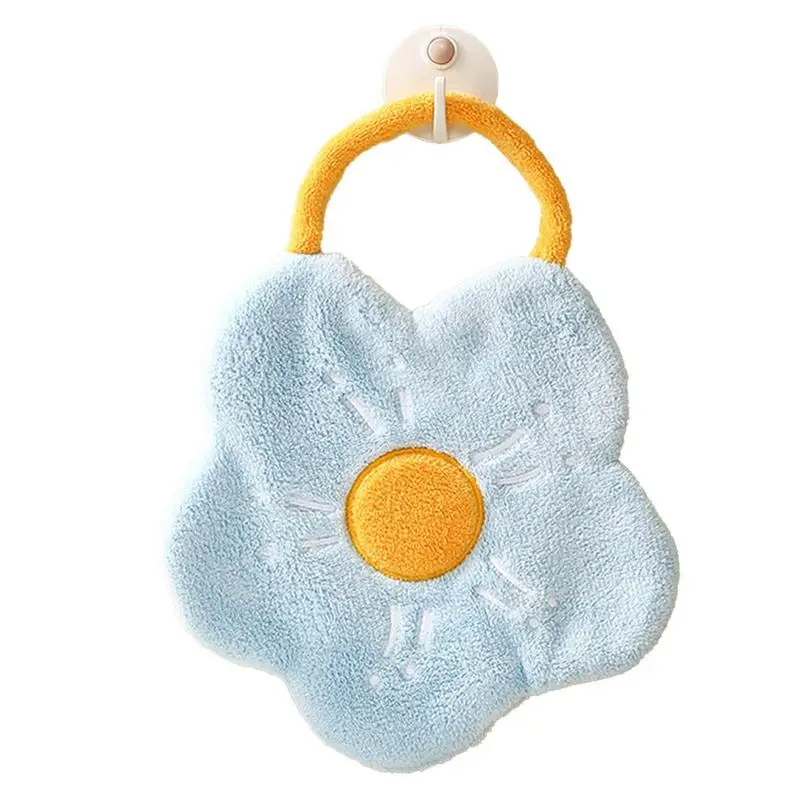 

Chic Hand Towel Cute Flower Cartoon Towels Absorbent Hand Towel Non-shedding Hanging Wipe Towel Soft Kids Hand Towels