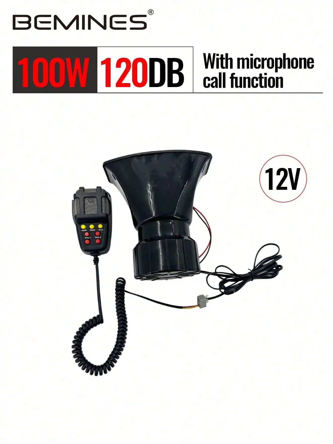 Автомобильная сигнализация Bemines LSTZ 1 шт. Черный алюминиевый сплав с микрофоном