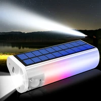 multifunctional solar light 650lm portable solar flashlights torches phone charger outdoor indoor waterproof lamp for camping