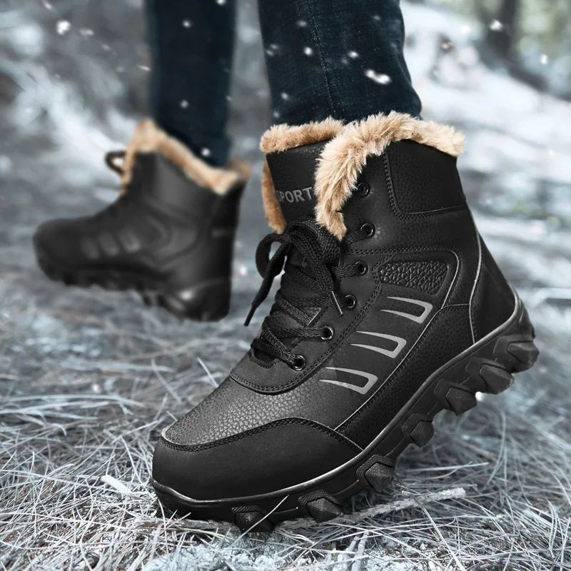 Boots for Men High Quality Durable Cold Resistance Cotton Shoes Keeping Warm Large Size 47 48 Non-slip Rain Snow Snow Boots