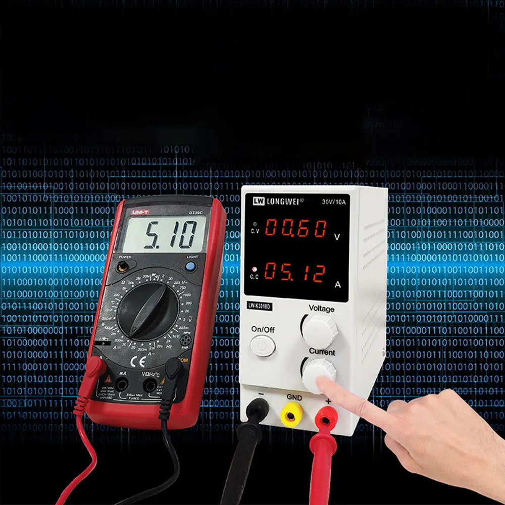 30V10A Регулируемый источник питания постоянного тока K3010D Тестовый старение Ремонт