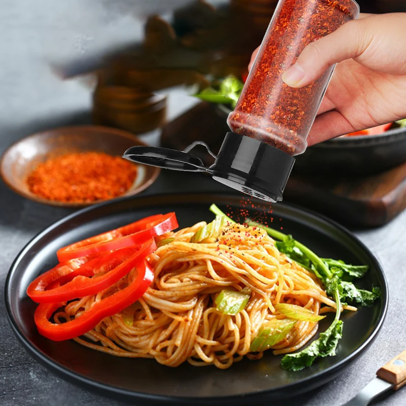 

10/20PCS Jars for Spices Salt and Pepper Shaker Transparent Seasoning Jar Spice Plastic Barbecue Condiment Kitchen Spice Jar